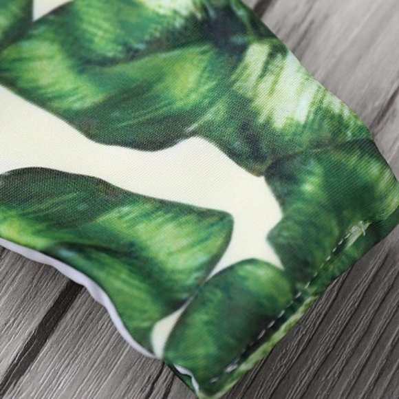 ✨Peach Pink Tropical Palm Leaf Tahiti Bikini Set ✨ - Picture 7 of 8